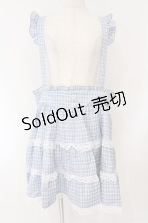 画像: DearMyLove / レースチェックティアードサスペンダースカート 5L サックス O-26-02-17-004-0-SK-IG-OS