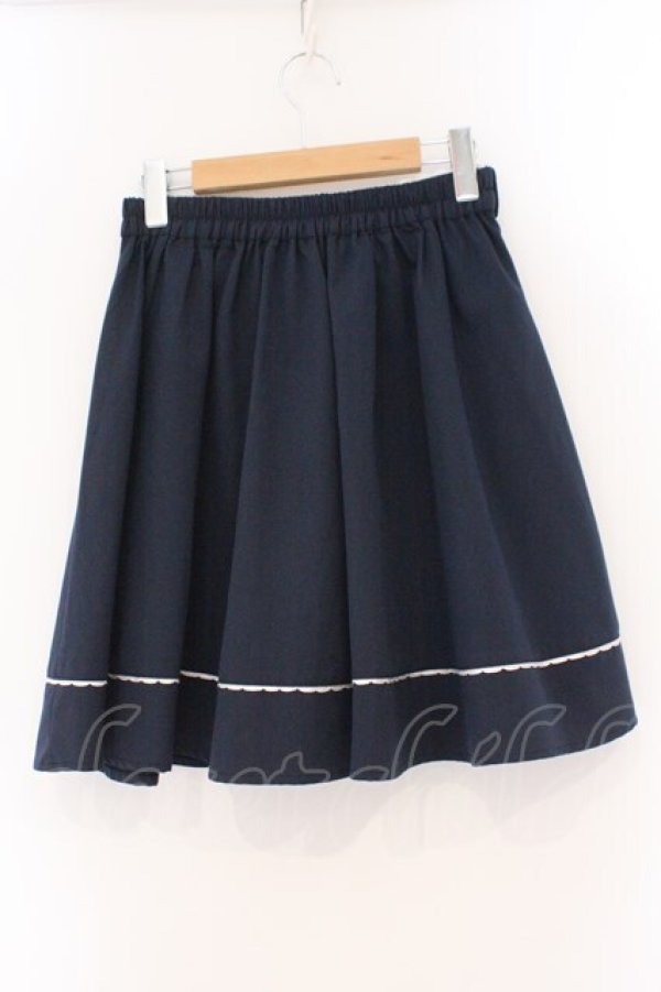 画像2: axes femme POETIQUE / スカラップミニスカート M ネイビー O-26-02-17-032-AX-SK-IG-OS (2)