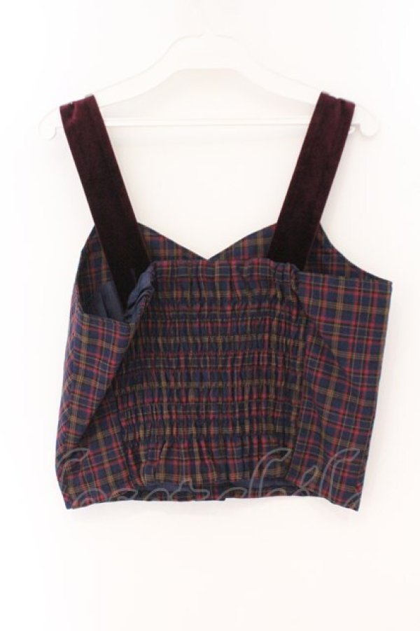 画像2: axes femme / HOUSEofTARTANコラボビスチェ M ブルーチェック O-26-02-17-034-AX-TO-IG-OS (2)