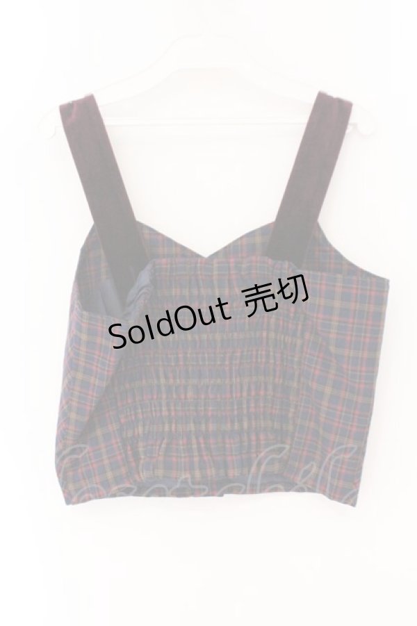 画像2: axes femme / HOUSEofTARTANコラボビスチェ M ブルーチェック O-26-02-17-034-AX-TO-IG-OS (2)