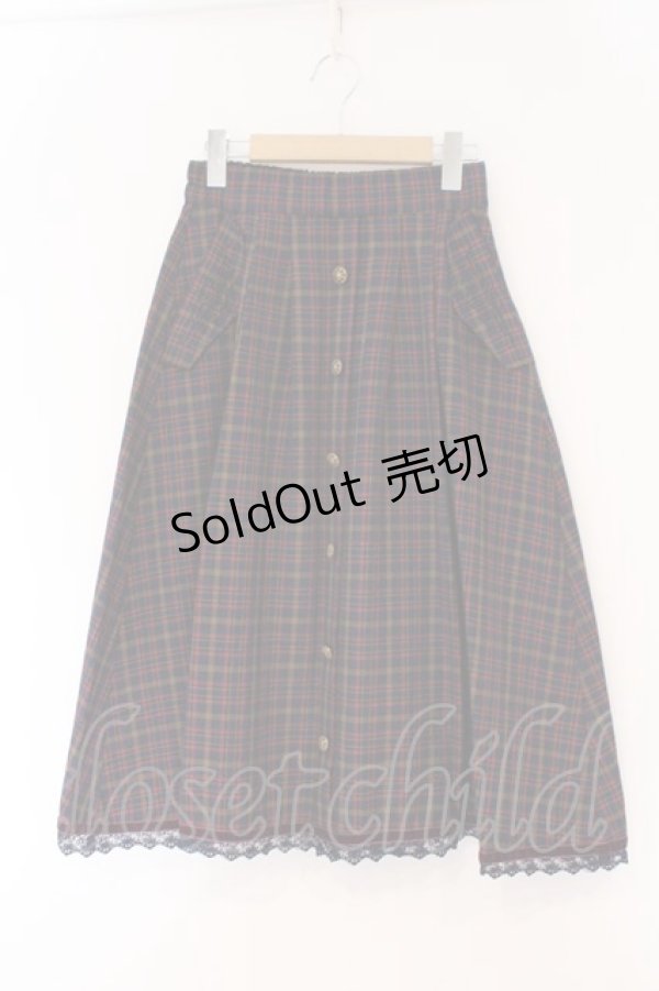 画像1: axes femme / HOUSEofTARTANコラボ/タータンチェックスカート M ブルーチェック O-26-02-17-035-AX-SK-IG-OS (1)