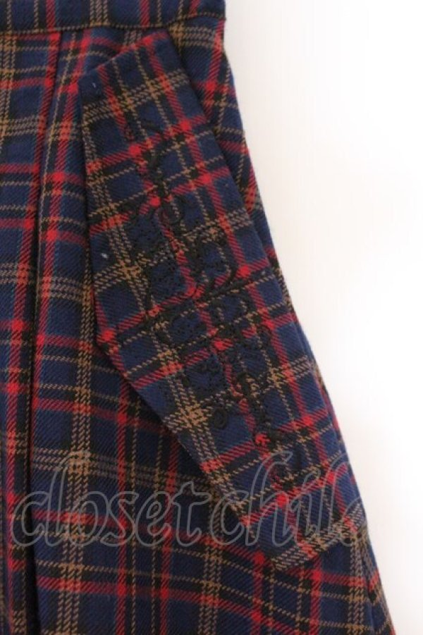 画像2: axes femme / HOUSEofTARTANコラボ/タータンチェックスカート M ブルーチェック O-26-02-17-035-AX-SK-IG-OS (2)