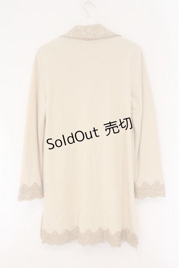 画像2: axes femme / ショールカラーロングカーデイガン M ベージュ O-26-02-17-036-AX-TO-IG-OS (2)