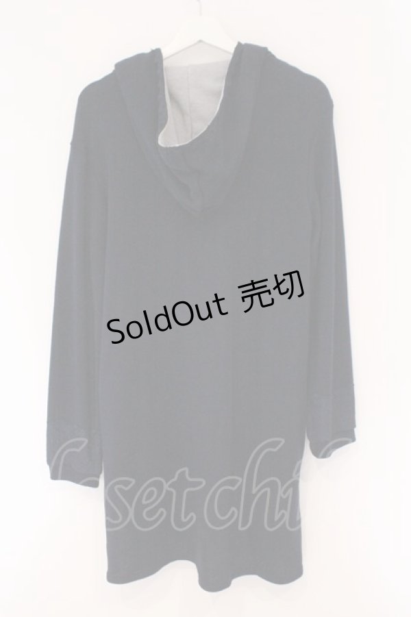 画像3: axes femme / フード付き裏毛カーディガン  ネイビー×グレー O-26-02-17-037-AX-TO-IG-OS (3)