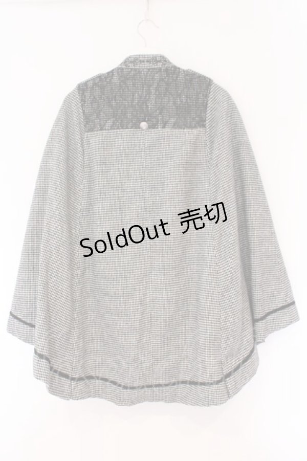 画像3: axes femme / ダブルボタンケープコート F クロ×シロ O-26-02-17-039-AX-CO-IG-ZTC047 (3)