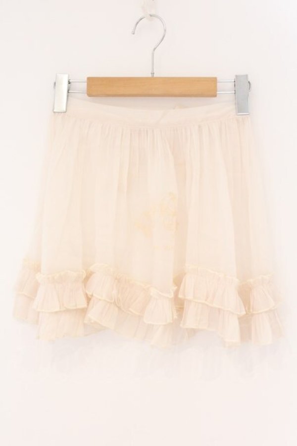 画像1: choker rabbit / 刺繍入りエプロン  生成り O-26-02-17-041-LO-SK-IG-OS (1)