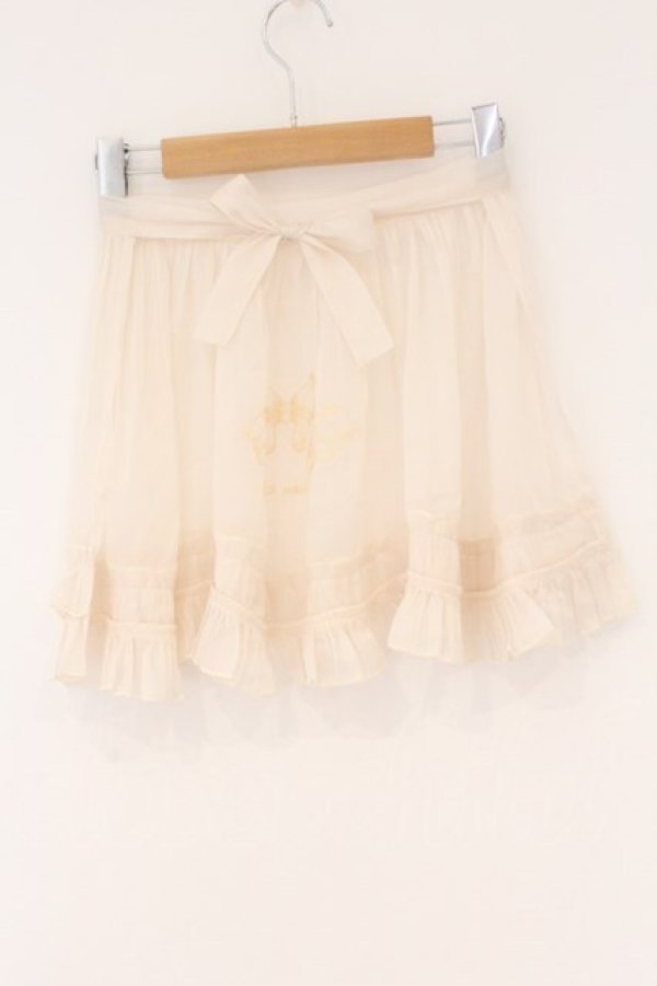 画像3: choker rabbit / 刺繍入りエプロン  生成り O-26-02-17-041-LO-SK-IG-OS (3)