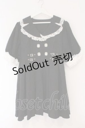 画像: DearMyLove / キラキラビジューテーラードレースワンピース 5L クロ×シロ O-26-02-17-044-0-OP-IG-OS