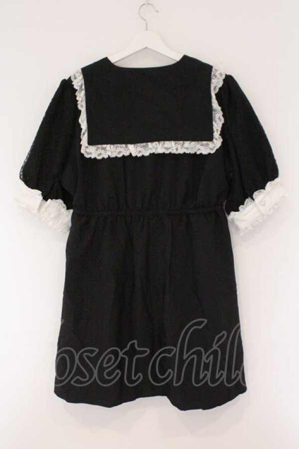 画像3: DearMyLove / キラキラビジューテーラードレースワンピース 5L クロ×シロ O-26-02-17-044-0-OP-IG-OS (3)