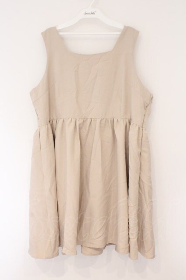 画像1: DearMyLove / バックリボンドレスミニジャンスカ 5L ベージュ O-26-02-17-045-0-OP-IG-OS (1)