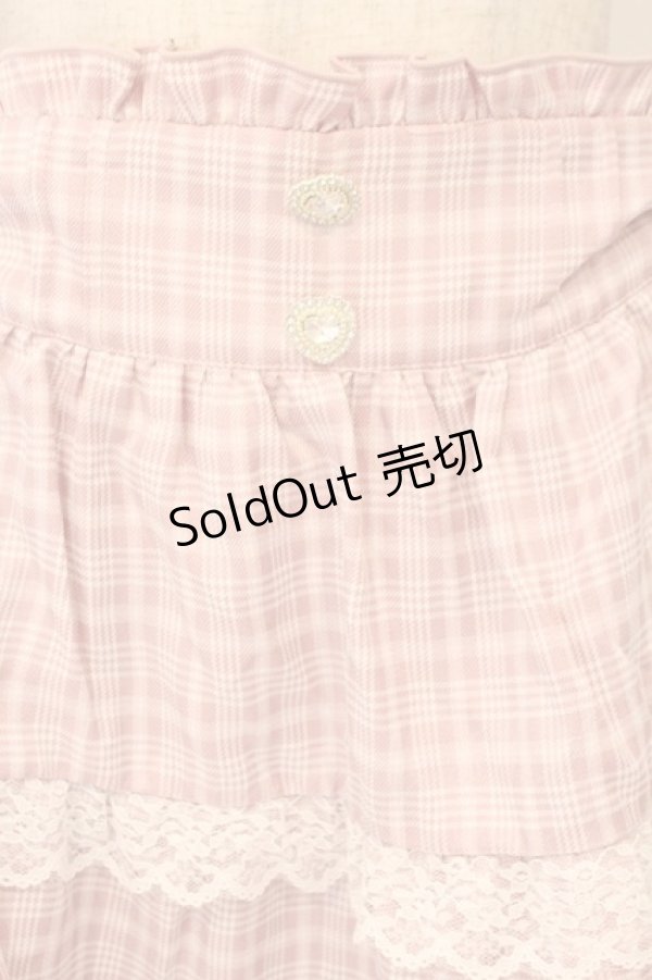 画像2: DearMyLove / レースチェックティアードサスペンダースカート 5L ピンク O-26-02-17-005-0-SK-IG-OS (2)