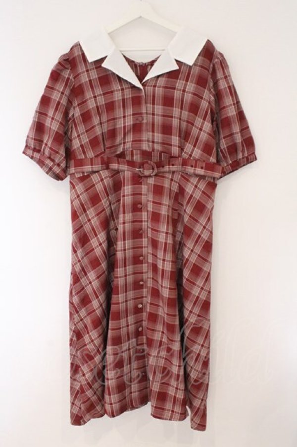 画像1: DearMyLove / オープンカラーオトナフレンチワンピース 5L ロングボルドー O-26-02-17-046-0-OP-IG-OS (1)