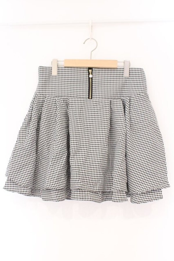 画像1: DearMyLove / Dollyシルエットスカート 5L ギンガム クロ×シロ O-26-02-17-047-0-SK-IG-OS (1)