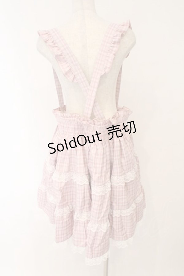 画像3: DearMyLove / レースチェックティアードサスペンダースカート 5L ピンク O-26-02-17-005-0-SK-IG-OS (3)