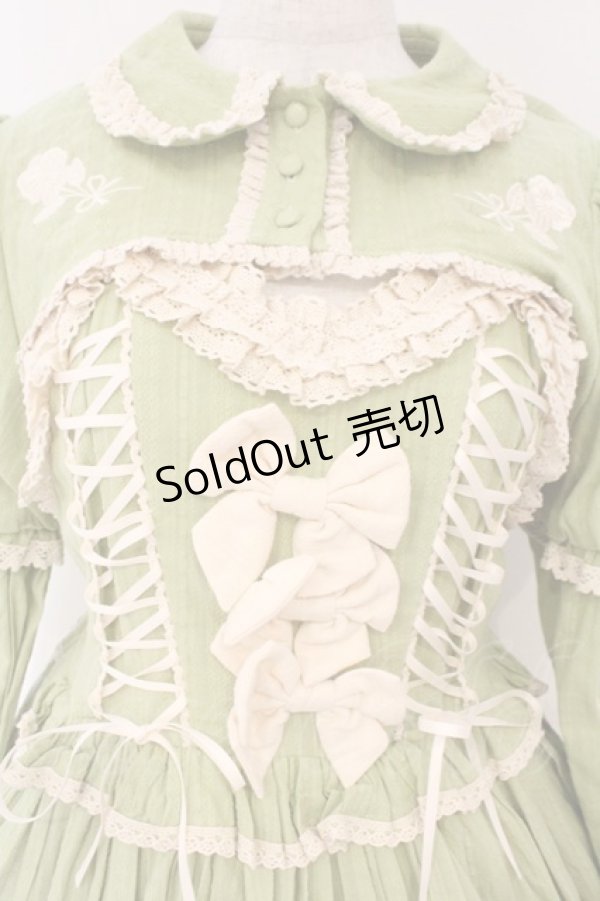 画像2: CRUCIS・南十字【海外ロリィタ】 / コットンジャンパースカート ボレロセット  グリーン O-26-02-17-009-LO-TO-IG-OS (2)