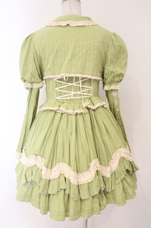 画像5: CRUCIS・南十字【海外ロリィタ】 / コットンジャンパースカート ボレロセット  グリーン O-26-02-17-009-LO-TO-IG-OS (5)