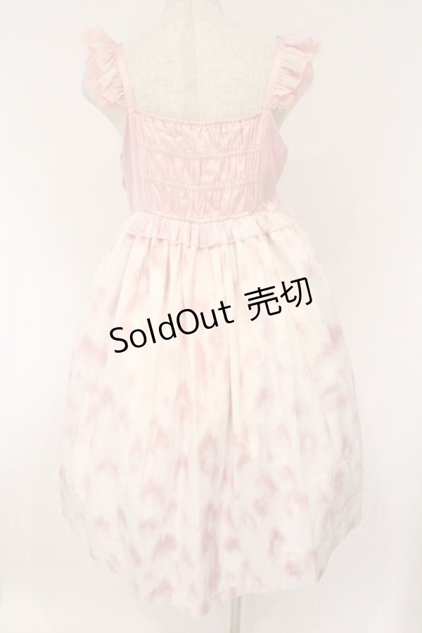 画像4: choker rabbit / The Tabby Catジャンパースカート  粉色のヒョウ猫柄 O-26-02-17-010-LO-OP-IG-OS (4)