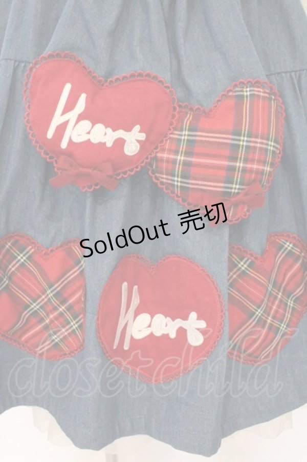 画像3: LOLITA他 / ハートデニムジャンパースカート L インディゴ O-26-02-17-013-LO-OP-IG-OS (3)