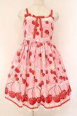 画像1: Angelic Pretty / Charming Cherryジャンパースカート  ピンク O-26-02-17-015-AP-OP-IG-OS (1)