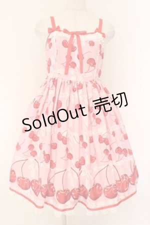 画像: Angelic Pretty / Charming Cherryジャンパースカート  ピンク O-26-02-17-015-AP-OP-IG-OS
