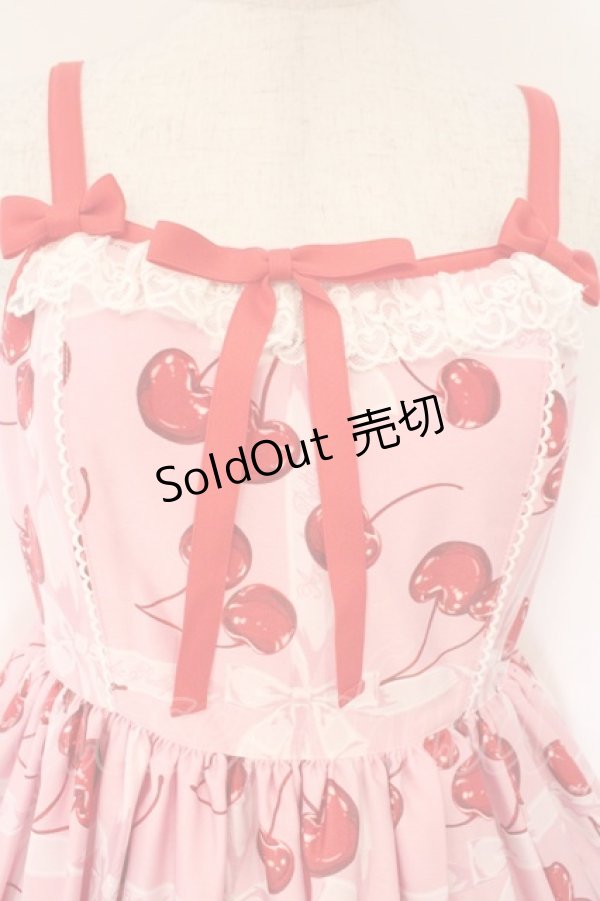 画像2: Angelic Pretty / Charming Cherryジャンパースカート  ピンク O-26-02-17-015-AP-OP-IG-OS (2)