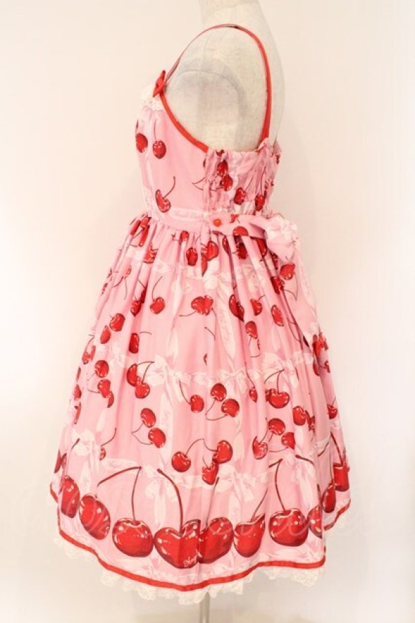 画像4: Angelic Pretty / Charming Cherryジャンパースカート  ピンク O-26-02-17-015-AP-OP-IG-OS (4)