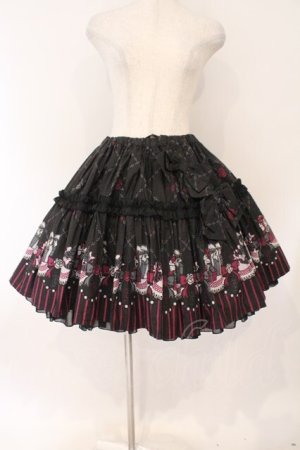 画像: FRILL / プレゼントボックスプリントスカート  ブラック×濃ピンク O-26-02-17-016-HN-SK-IG-OS