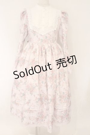 画像: Chalmiere / クラシカルローズ柄ワンピース M ピンク O-26-02-17-017-0-OP-IG-OS