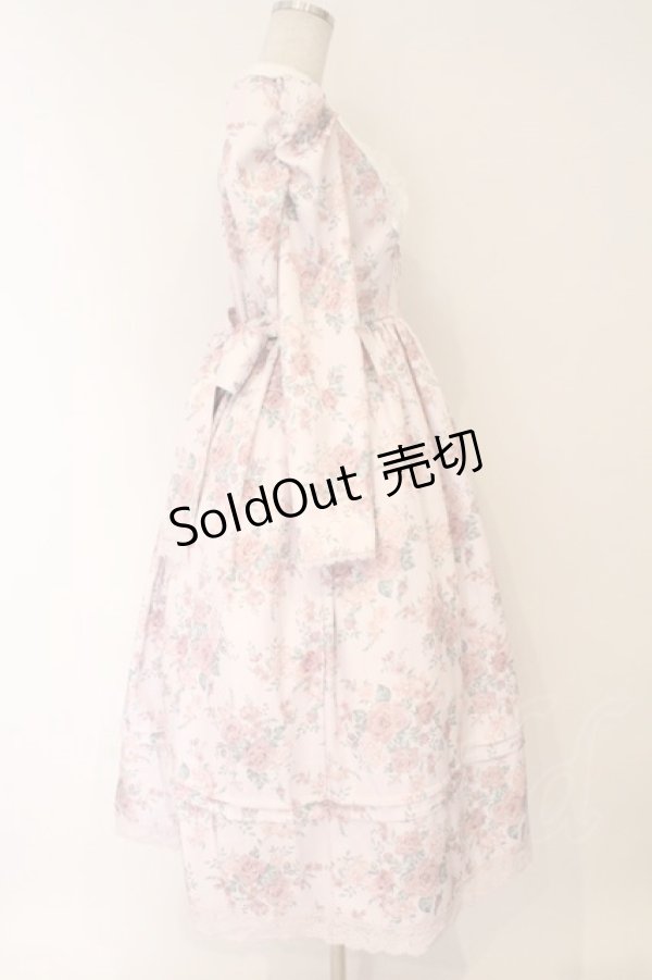 画像4: Chalmiere / クラシカルローズ柄ワンピース M ピンク O-26-02-17-017-0-OP-IG-OS (4)