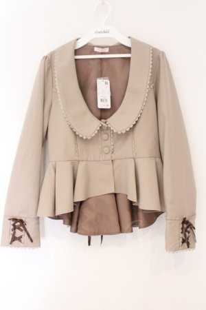 画像: Chalmiere / ペプラムショートジャケット M ベージュ O-26-02-17-018-0-JA-IG-OS