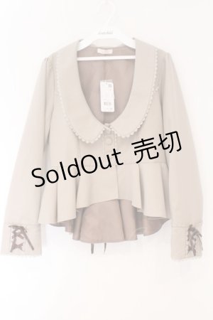 画像: Chalmiere / ペプラムショートジャケット M ベージュ O-26-02-17-018-0-JA-IG-OS