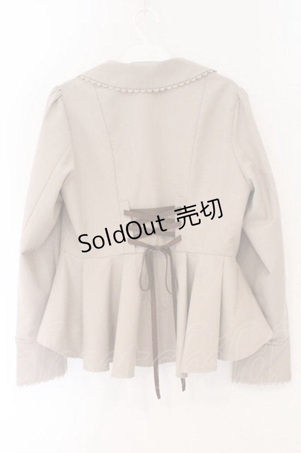 画像4: Chalmiere / ペプラムショートジャケット M ベージュ O-26-02-17-018-0-JA-IG-OS (4)