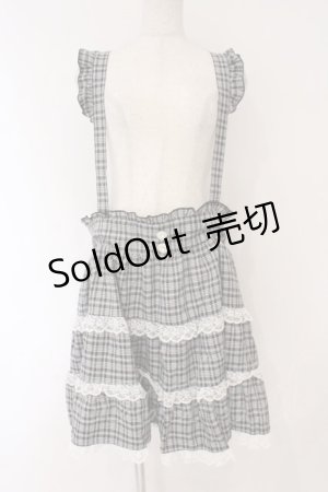 画像: DearMyLove / レースチェックティアードサスペンダースカート 5L ブラックチェック O-26-02-17-003-0-SK-IG-OS
