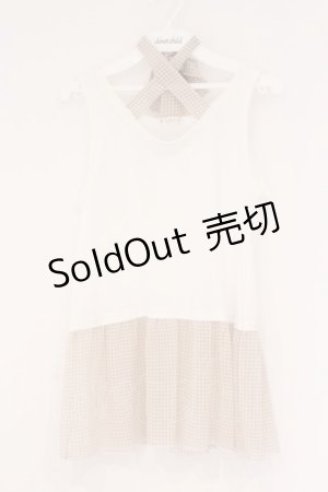 画像: axes femme / タンクレイヤードトップス M オフ×ベージュ O-26-02-17-021-AX-TO-IG-OS