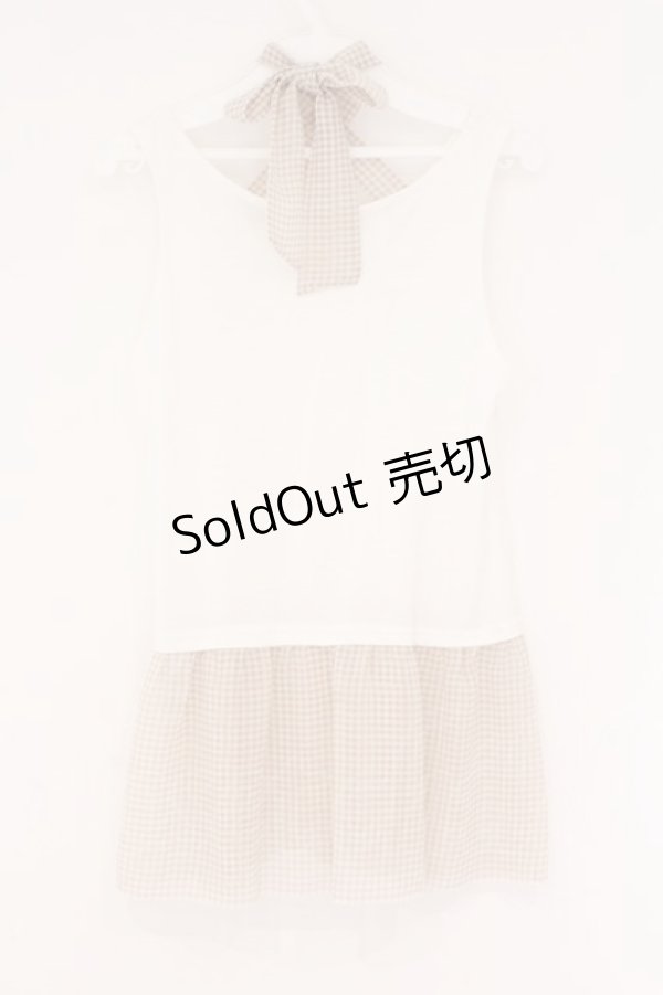 画像2: axes femme / タンクレイヤードトップス M オフ×ベージュ O-26-02-17-021-AX-TO-IG-OS (2)