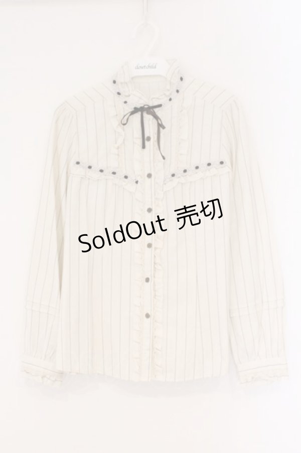 画像1: axes femme / バラ柄JQブラウス L オフシロ O-26-02-17-023-AX-BL-IG-OS (1)