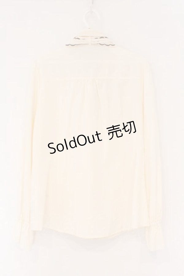 画像3: axes femme / 刺繍リボンブラウス L アイボリー O-26-02-17-025-AX-BL-IG-OS (3)