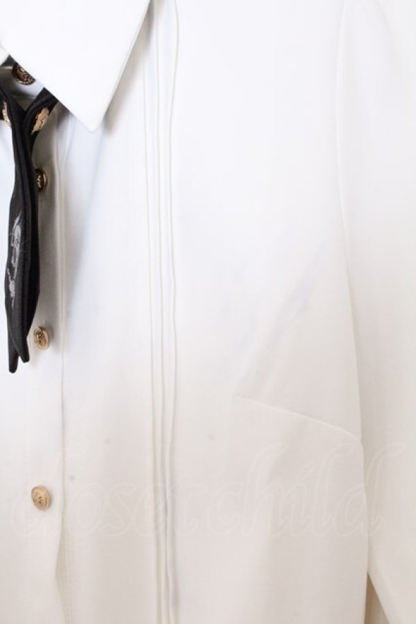 画像2: Amavel / Historical Butler クロスタイブラウス F シロ O-26-02-18-030-CA-BL-OW-OS (2)