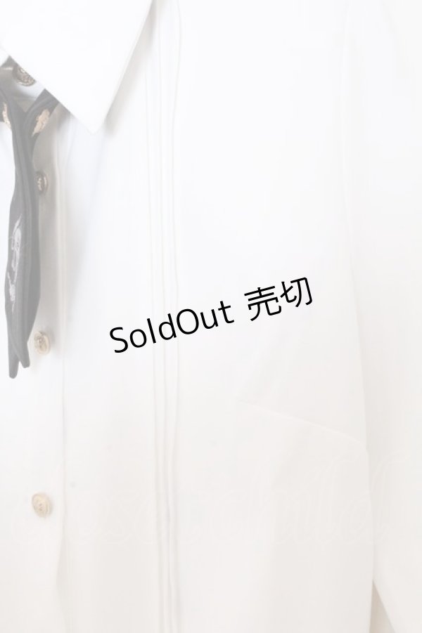 画像2: Amavel / Historical Butler クロスタイブラウス F シロ O-26-02-18-030-CA-BL-OW-OS (2)