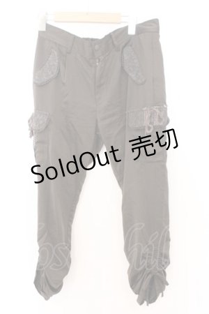 画像: axes femme / サテンカーゴギャザーパンツ L カーキグリーン O-26-02-18-034-AX-PA-IG-ZT106