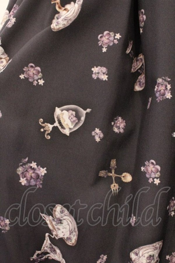 画像2: Enchantlic Enchantilly / すみれのお茶会エレガントスカート  クロ O-26-02-18-037-LO-SK-OW-OS (2)