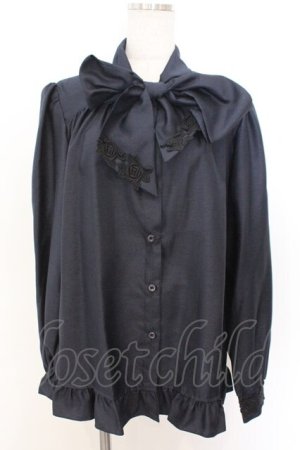画像: Enchantlic Enchantilly / ノーブルリボンタイブラウス  ネイビー O-26-02-18-042-LO-BL-OW-OS