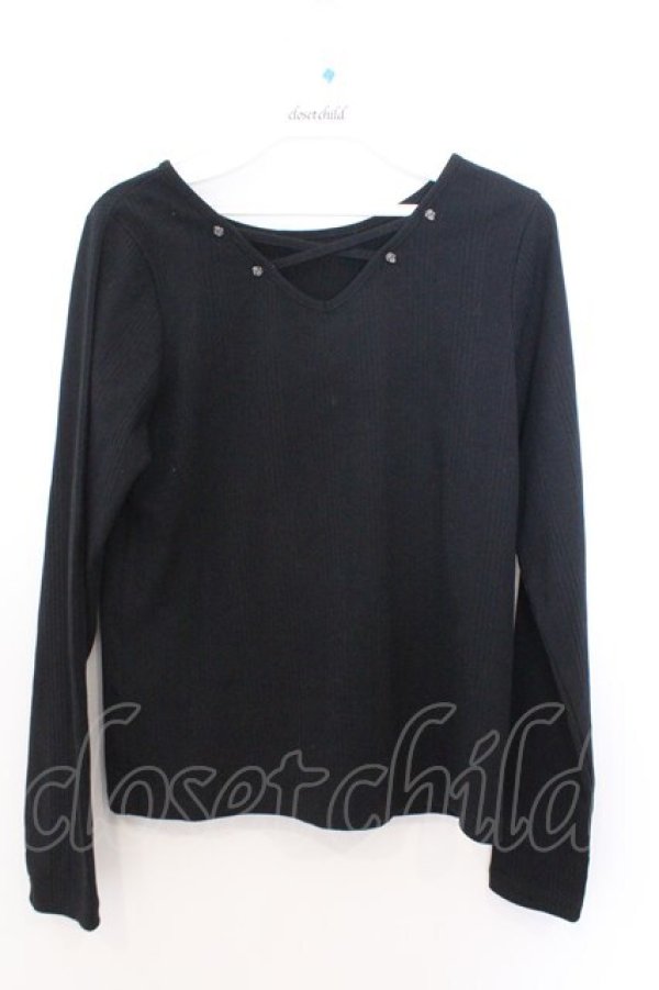 画像1: axes femme / クロステレコカットソー M クロ O-26-02-18-043-AX-TO-OW-OS (1)