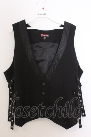 画像: Qutie Frash / サイドベルトジレ L ブラック O-26-02-18-044-QU-TO-OW-OS