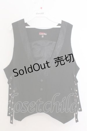 画像: Qutie Frash / サイドベルトジレ L ブラック O-26-02-18-044-QU-TO-OW-OS