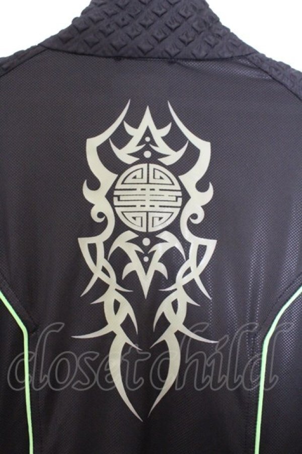 画像2: Qutie Frash / サイバーZIPカーデ  ブラック×ネオングリーン O-26-02-18-049-QU-TO-OW-OS (2)