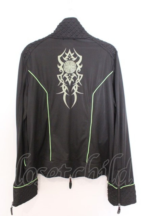 画像3: Qutie Frash / サイバーZIPカーデ  ブラック×ネオングリーン O-26-02-18-049-QU-TO-OW-OS (3)