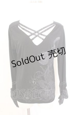 画像: Qutie Frash / クロスインナーTシャツ  ブラック O-26-02-18-053-QU-TO-OW-OS