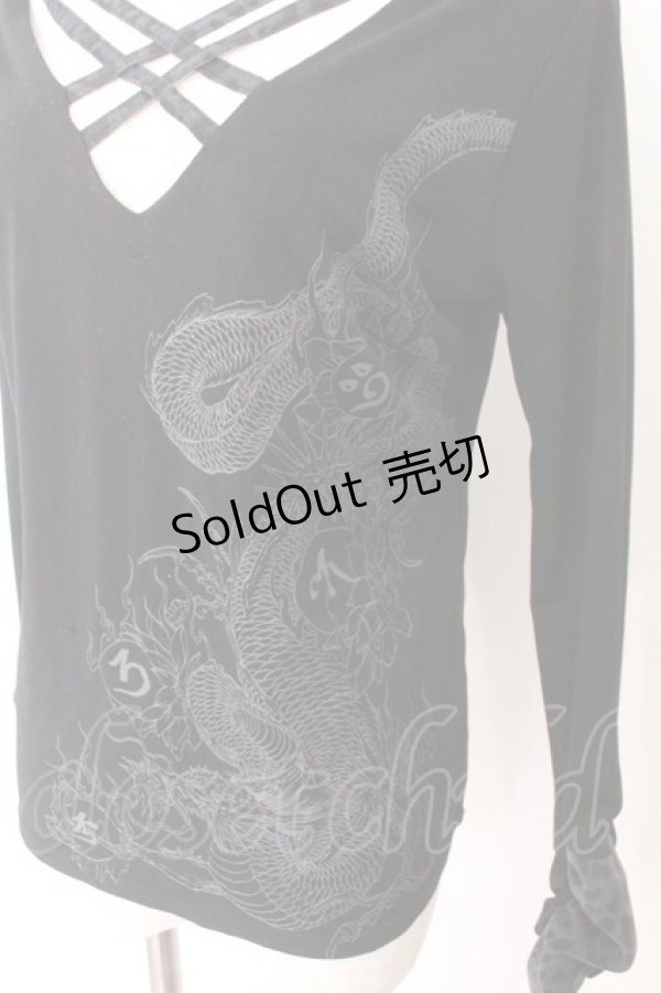 画像2: Qutie Frash / クロスインナーTシャツ  ブラック O-26-02-18-053-QU-TO-OW-OS (2)