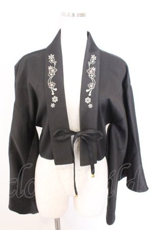 画像: Amavel / 手まり遊びとシマエナガ和風羽織 F クロ O-26-02-18-055-CA-TO-OW-OS